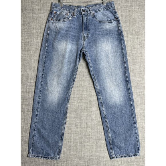 Levis 505 Jeans Mens 34x30 Blue Original Straight Leg - Picture 10 of 10